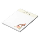 Cute Giraffe Waterverf Mam en Baby Notitieblok (Linkerzijde)