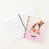 Cute Giraffe Waterverf Mam en Baby Notitieboek (Binnen)