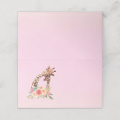 Cute Giraffe Waterverf Mam en Baby Plaatskaartje (Buitenkant ongevouwen)