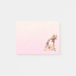 Cute Giraffe Waterverf Mam en Baby Post-it® Notes