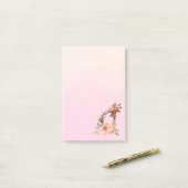 Cute Giraffe Waterverf Mam en Baby Post-it® Notes (Op bureau)