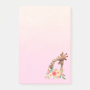 Cute Giraffe Waterverf Mam en Baby Post-it® Notes