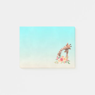 Cute Giraffe Waterverf Mam en Baby Post-it® Notes
