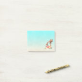 Cute Giraffe Waterverf Mam en Baby Post-it® Notes (Op bureau)