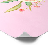 Cute Giraffe Waterverf Mam en Baby Poster (Hoek)