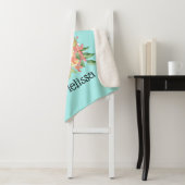 Cute Giraffe Waterverf Mam en Baby Sherpa Deken (In situ)