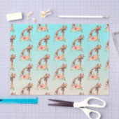Cute Giraffe Waterverf Mam en Baby Tissuepapier (Craft)