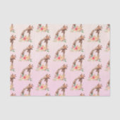 Cute Giraffe Waterverf Mam en Baby Tissuepapier (Voorkant)