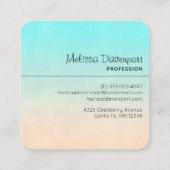 Cute Giraffe Waterverf Mam en Baby Vierkante Visitekaartje (Achterkant)