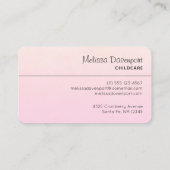 Cute Giraffe Waterverf Mam en Baby Visitekaartje (Achterkant)