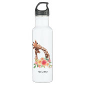 Cute Giraffe Waterverf Mam en Baby Waterfles (Voorkant)