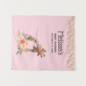 Cute Giraffe Waterverf Moeder & Baby Baby Shower Wandkleed (Voorkant (horizontaal))