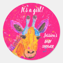 Cute Giraffe Waterverf Safari Oerwoud Baby shower