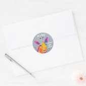 Cute Giraffe Waterverf Safari Oerwoud Baby shower Ronde Sticker (Envelop)