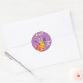 Cute Giraffe Waterverf Safari Oerwoud Baby shower Ronde Sticker (Envelop)