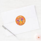 Cute Giraffe Waterverf Safari Oerwoud Baby shower Ronde Sticker (Envelop)