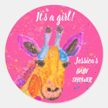 Cute Giraffe Waterverf Safari Oerwoud Baby shower