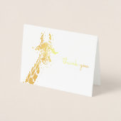 Cute Giraffe Wild African Animal Dank u Folie Kaarten (Voorkant)