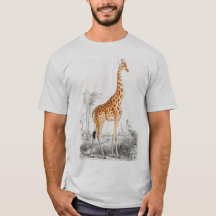 Cute giraffe wild african animal mannen T-Shirt