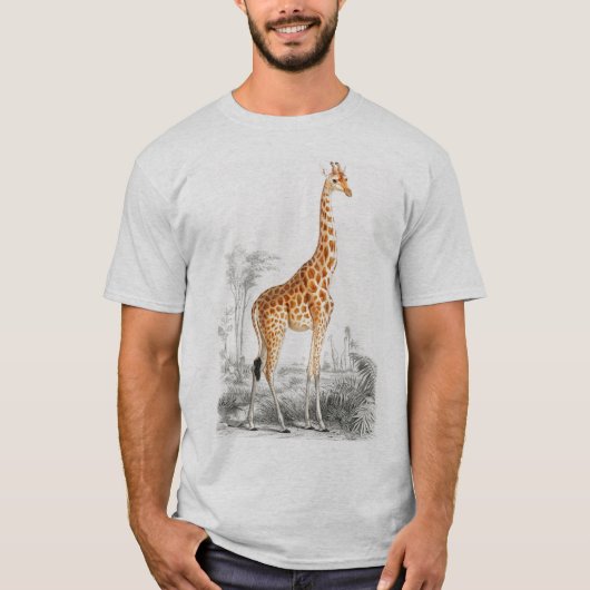 Cute giraffe wild african animal mannen T-Shirt (Voorkant)