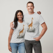 Cute giraffe wild african animal mannen T-Shirt (Unisex)