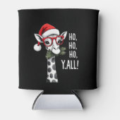 Cute Giraffe With Santa Hat Merry Xmas Giraffe Lov Blikjeskoeler (Voorkant)