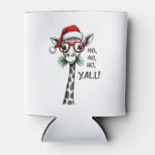 Cute Giraffe With Santa Hat Merry Xmas Giraffe Lov Blikjeskoeler (Voorkant)