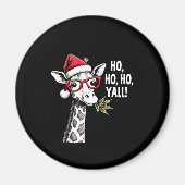 Cute Giraffe With Santa Hat Merry Xmas Giraffe Lov Magneet (Voorkant)