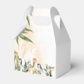 Cute Giraffe, Zebra Leaves Baby shower Bedankdoosjes (Achterkant)