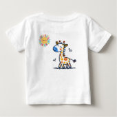 Cute Giraffe & Zonneschijn – Kinder T-Shirt (Achterkant)