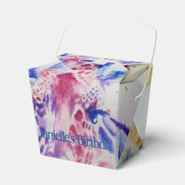 Cute Giraffe Zoo Animal Birthday Cake Favor Box Bedankdoosjes