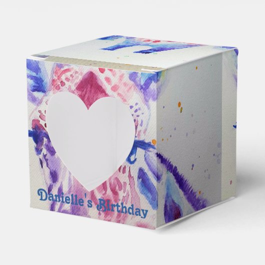 Cute Giraffe Zoo Animal Birthday Cake Favor Box Bedankdoosjes (Voorkant Zijde)