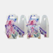 Cute Giraffe Zoo Animal Birthday Cake Favor Box Bedankdoosjes (Uitgevouwen)