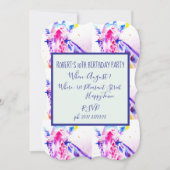 Cute Giraffe Zoo Animal Childs Birthday Invitation Kaart (Voorkant)