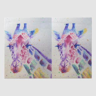 Cute Giraffe Zoo Animal Pattern Waterverf Tissuepapier