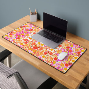 Cute girale bloemen Hoesje-Mate samsung galax Bureaumat