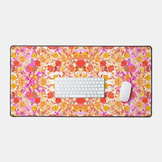 Cute girale bloemen Hoesje-Mate samsung galax Bureaumat (Keyboard & Muis)