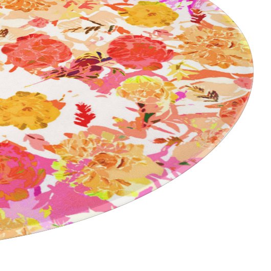 Cute girale bloemen patroon snijplank (Hoek)