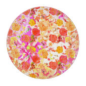 Cute girale bloemen patroon snijplank (Voorkant)