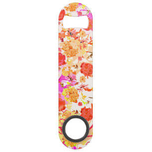 Cute girale bloemen patroon speed flessenopener