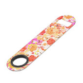 Cute girale bloemen patroon speed flessenopener (Achterkant Gekanteld)