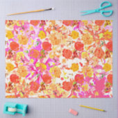 Cute girale bloemen patroon tissuepapier (Craft)