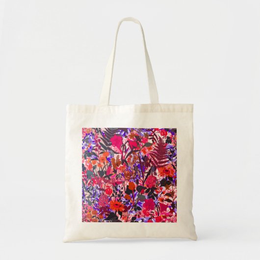 Cute girale bloemen patroon tote bag (Voorkant)