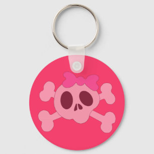 Cute girale schedel sleutelhanger
