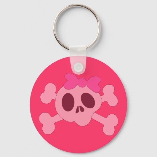 Cute girale schedel sleutelhanger (Voorkant)