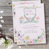 Cute Girl 2e verjaardag Fairy Flower Garden