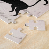 Cute Girl and Cat in Paris Eiffel Tower Legpuzzel (Zijkant)