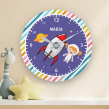 Cute Girl Astronaut Buitenspace Rocket Kinder Room