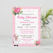 Cute Girl Baby Lamb Kaart (Staand voorkant)