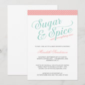 Cute Girl Baby shower Kaart (Voorkant / Achterkant)